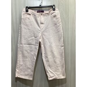 GLORIA‎ VANDERBILT Women's (Size 12P) Pink Jean Capri Pants Cotton Stretch